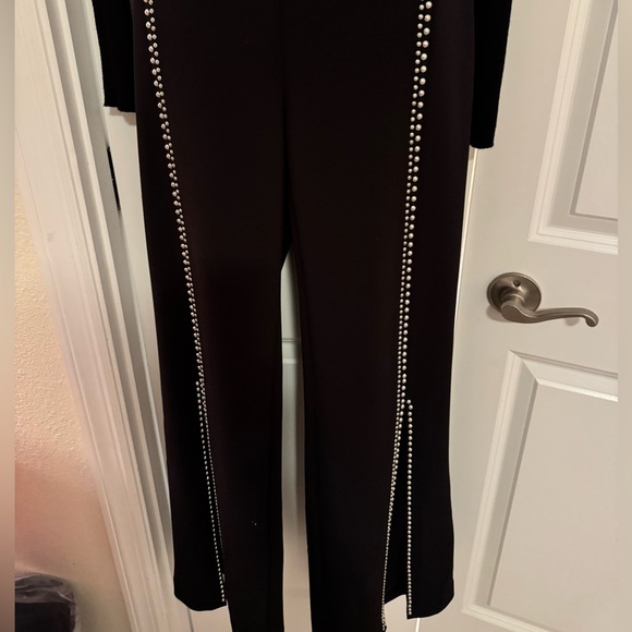 INC black studded split front hem size 2 - Picture 2 of 7